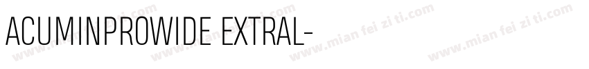 acuminprowide extral字体转换